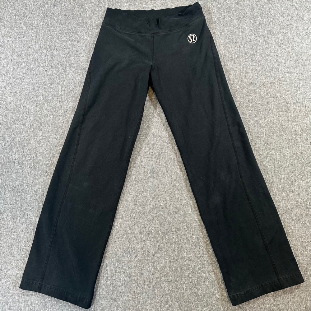 Lululemon Black Wide Leg Yoga Pants Womens Athleisure Lounge Active 28x30